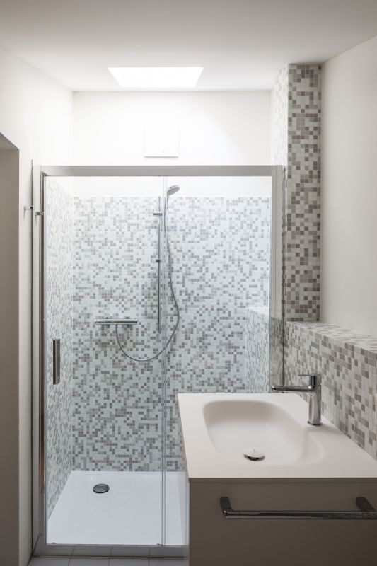 Tile-Accented Shower Stall
